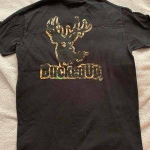 Bucked up camo logo tee size s